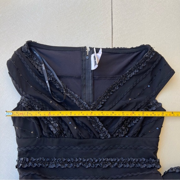 Tadashi black sequin detail cocktail party dress Women’s Size 8 - Picture 6 of 8